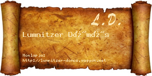 Lumnitzer Dömös névjegykártya